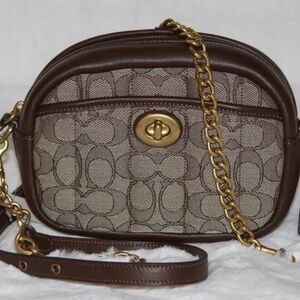 NWT COACH Camera Bag in Signature Jacquard Maple Crossbody Purse